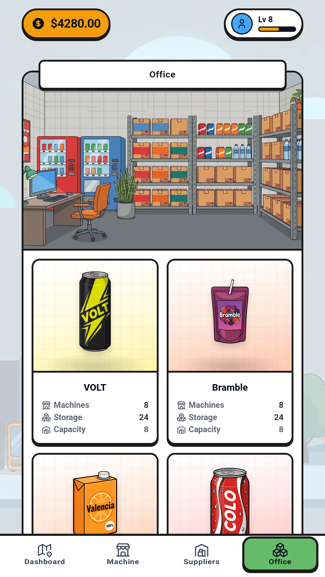 Run your office — Vending Empire game screen